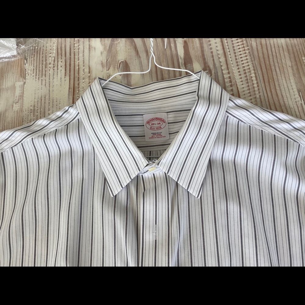 BROOKS BROTHERS French Cuff Dress Shirt 18.5 34